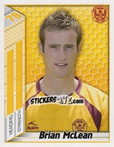 Sticker Brian McLean - Scottish Premier League 2007-2008 - Panini