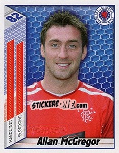 Sticker Allan McGregor - Scottish Premier League 2007-2008 n. 370 - Panini