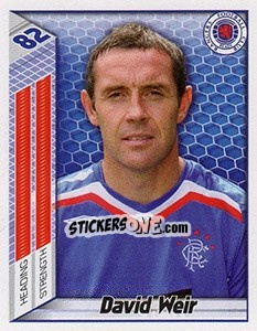 Sticker David Weir - Scottish Premier League 2007-2008 n. 375 - Panini