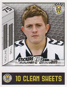 Sticker Richard Brittain - Scottish Premier League 2007-2008 n. 421 - Panini