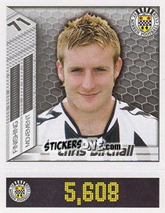 Sticker Chris Birchall - Scottish Premier League 2007-2008 n. 431 - Panini