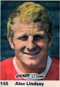 Sticker Alec Lindsay - Top Teams 1971-1972
 n. 143 - Marshall Cavendish
