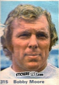 Sticker Bobby Moore - Top Teams 1971-1972
 n. 315 - Marshall Cavendish
