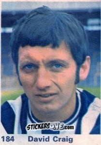 Sticker David Craig - Top Teams 1971-1972
 n. 184 - Marshall Cavendish
