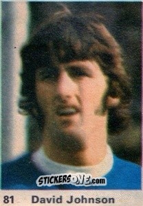 Sticker David Johnson - Top Teams 1971-1972
 n. 81 - Marshall Cavendish
