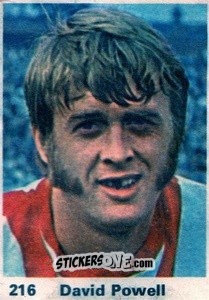 Sticker David Powell - Top Teams 1971-1972
 n. 216 - Marshall Cavendish
