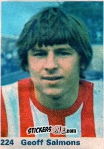 Sticker Geoff Salmons - Top Teams 1971-1972
 n. 224 - Marshall Cavendish
