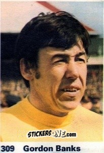 Sticker Gordon Banks - Top Teams 1971-1972
 n. 309 - Marshall Cavendish
