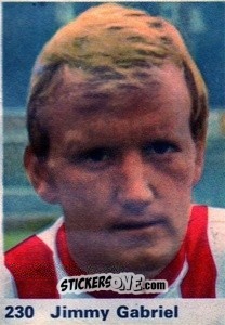 Sticker Jimmy Gabriel - Top Teams 1971-1972
 n. 230 - Marshall Cavendish
