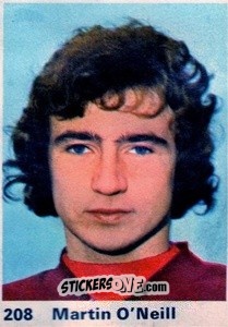 Sticker Martin O'Neill - Top Teams 1971-1972
 n. 208 - Marshall Cavendish
