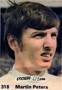 Sticker Martin Peters - Top Teams 1971-1972
 n. 318 - Marshall Cavendish
