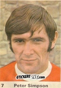 Cromo Peter Simpson - Top Teams 1971-1972
 n. 7 - Marshall Cavendish
