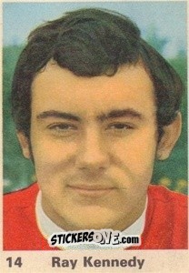 Sticker Ray Kennedy - Top Teams 1971-1972
 n. 14 - Marshall Cavendish
