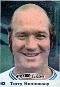 Sticker Terry Hennessey - Top Teams 1971-1972
 n. 62 - Marshall Cavendish
