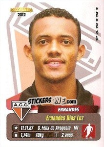 Sticker Ernandes - Campeonato Brasileiro 2012 - Panini