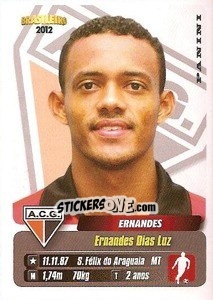 Cromo Ernandes - Campeonato Brasileiro 2012 - Panini