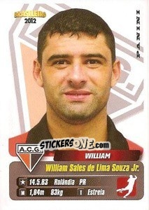 Figurina William - Campeonato Brasileiro 2012 - Panini