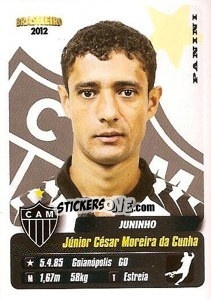 Sticker Juninho - Campeonato Brasileiro 2012 n. 36 - Panini