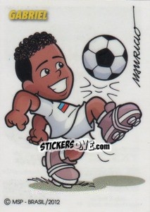 Sticker Gabriel (caricatura Mauricio) - Campeonato Brasileiro 2012 n. 40 - Panini
