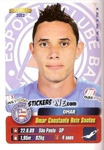 Sticker Omar - Campeonato Brasileiro 2012 n. 42 - Panini