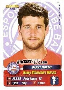 Sticker Danny Morais - Campeonato Brasileiro 2012 n. 44 - Panini