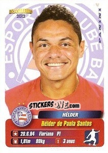 Sticker Helder - Campeonato Brasileiro 2012 - Panini