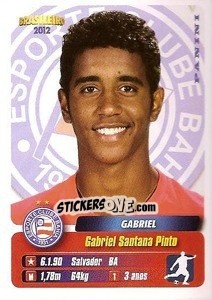 Sticker Gabriel - Campeonato Brasileiro 2012 n. 50 - Panini