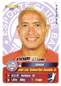 Figurina Junior - Campeonato Brasileiro 2012 - Panini