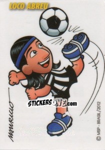 Cromo Loco Abreu (caricatura Mauricio) - Campeonato Brasileiro 2012 - Panini