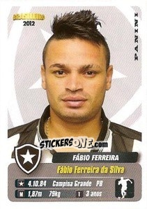 Sticker Fabio Ferreira - Campeonato Brasileiro 2012 - Panini