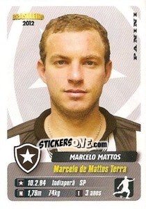 Cromo Marcelo Mattos - Campeonato Brasileiro 2012 n. 66 - Panini