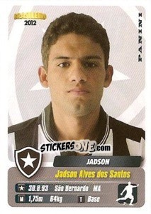Cromo Jadson - Campeonato Brasileiro 2012 n. 70 - Panini