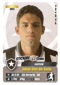 Cromo Jadson - Campeonato Brasileiro 2012 - Panini