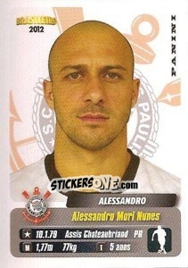 Sticker Alessandro - Campeonato Brasileiro 2012 n. 79 - Panini