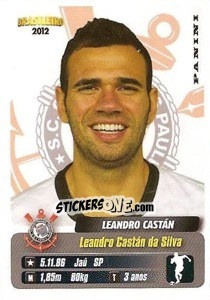 Sticker Leandro Castan - Campeonato Brasileiro 2012 - Panini