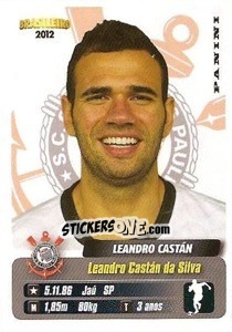 Cromo Leandro Castan - Campeonato Brasileiro 2012 n. 81 - Panini