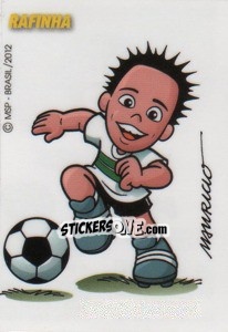 Sticker Rafinha (caricatura Mauricio) - Campeonato Brasileiro 2012 - Panini