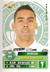 Sticker Demerson - Campeonato Brasileiro 2012 - Panini