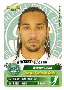 Sticker Everton Costa - Campeonato Brasileiro 2012 n. 106 - Panini