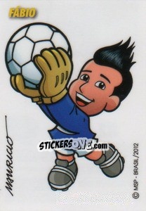 Sticker Fabio (caricatura Mauricio) - Campeonato Brasileiro 2012 - Panini