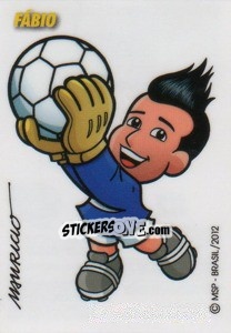 Cromo Fabio (caricatura Mauricio) - Campeonato Brasileiro 2012 - Panini