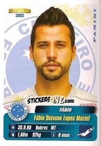 Sticker Fabio - Campeonato Brasileiro 2012 - Panini