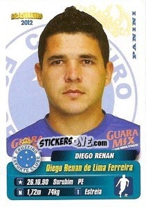 Sticker Diego Renan - Campeonato Brasileiro 2012 - Panini