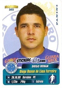 Figurina Diego Renan - Campeonato Brasileiro 2012 - Panini