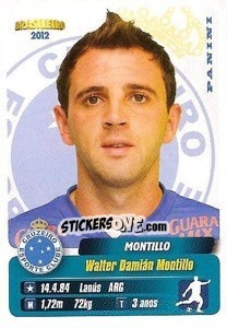 Sticker Montillo - Campeonato Brasileiro 2012 n. 121 - Panini
