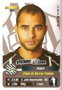 Sticker Pablo - Campeonato Brasileiro 2012 n. 132 - Panini