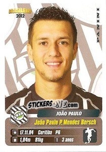 Sticker Joao Paulo - Campeonato Brasileiro 2012 - Panini