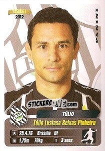 Sticker Tulio - Campeonato Brasileiro 2012 - Panini