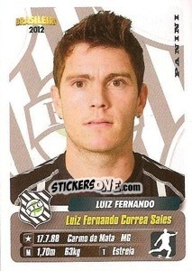 Sticker Luiz Fernando - Campeonato Brasileiro 2012 - Panini