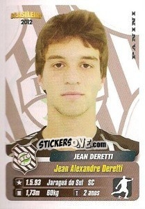 Sticker Jean Deretti - Campeonato Brasileiro 2012 - Panini